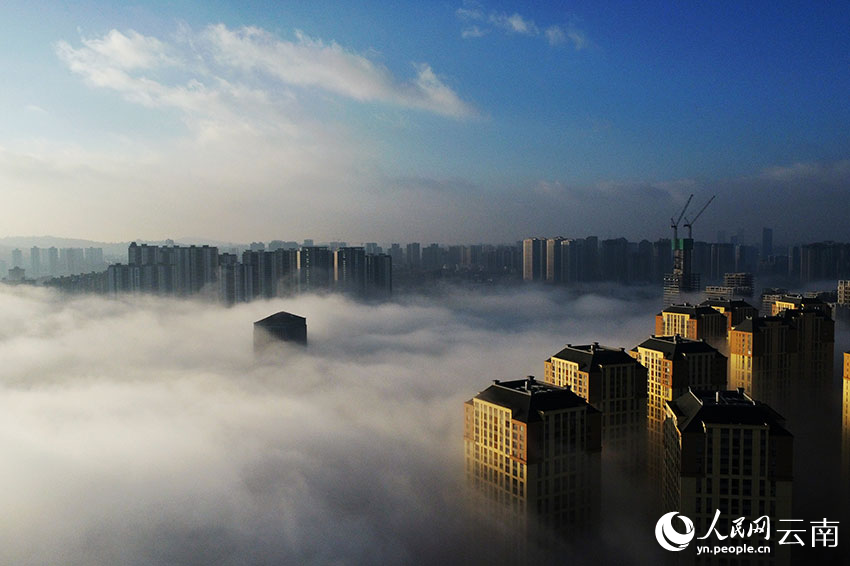 2025年新年第一天，航拍昆明盘龙。滇勇摄