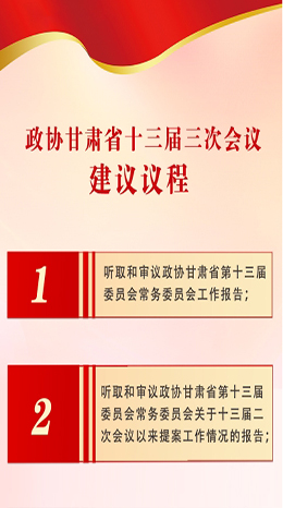 微海报|政协甘肃省十三届三次会议建议议程