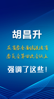 图解|胡昌升在省委全面依法治省委员会第四次会议上强调了这些！
