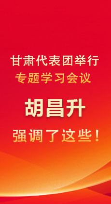 图解|甘肃代表团举行专题学习会议 胡昌升强调了这些！