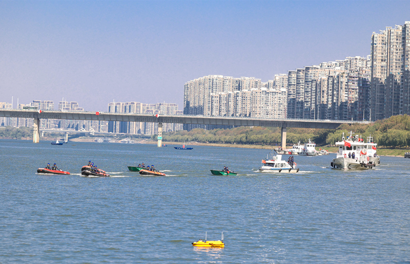 水上救援演练。受访单位供图