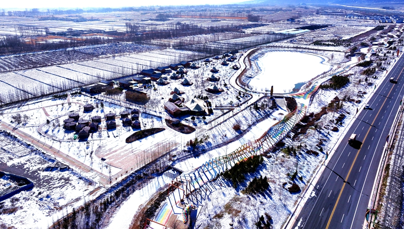 雪后初霁 临泽康养谷冬景如画