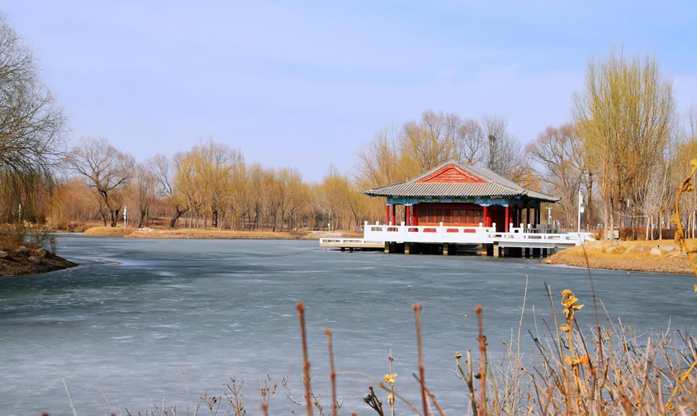 武威：早春海藏景如画 半城冰雪半城春