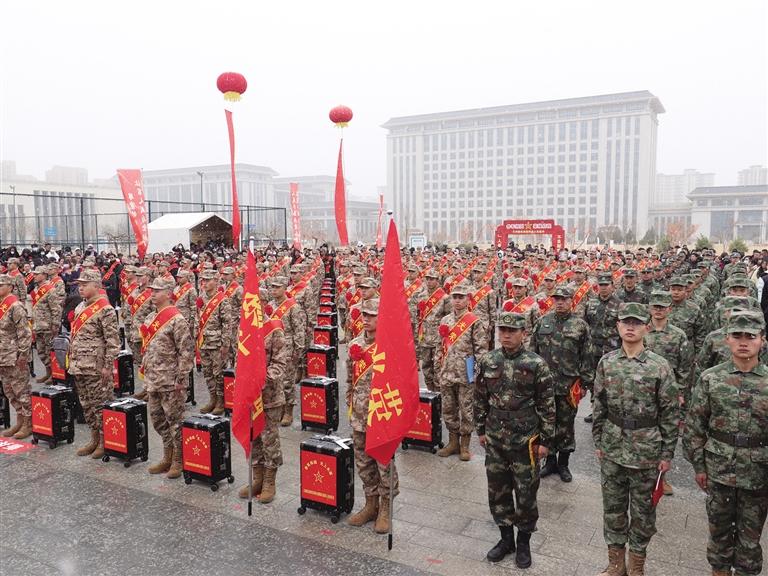 兰州新区举行2026年春季入伍新兵欢送仪式