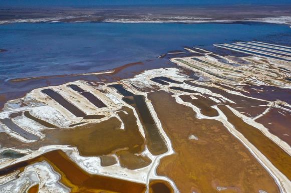 景泰盐沼湿地：荒芜之上 绘就大地抽象画