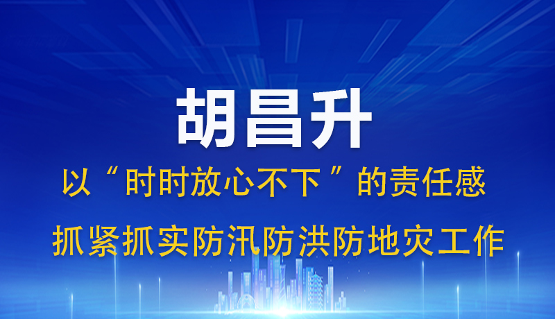 图解|胡昌升：以“时时放心不下”的责任感 抓紧抓实防汛防洪防地灾工作