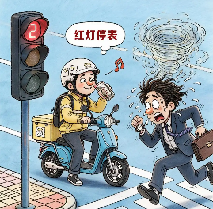 漫评｜红灯停表，外卖不需要“分钟级竞速”