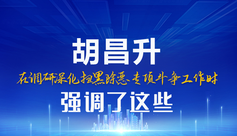 图解|胡昌升在调研深化扫黑除恶专项斗争工作时强调了这些