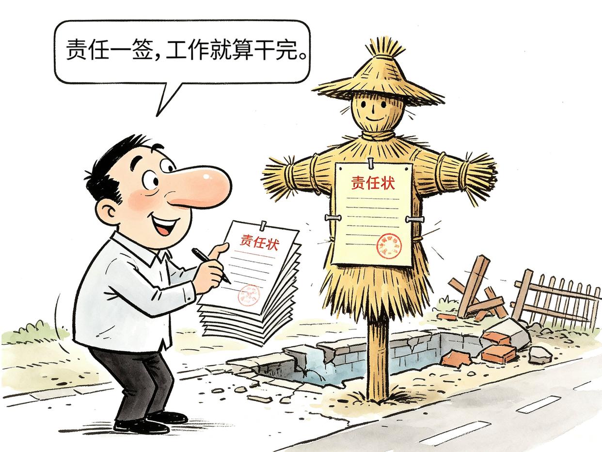 漫评：莫让制度成了“稻草人”