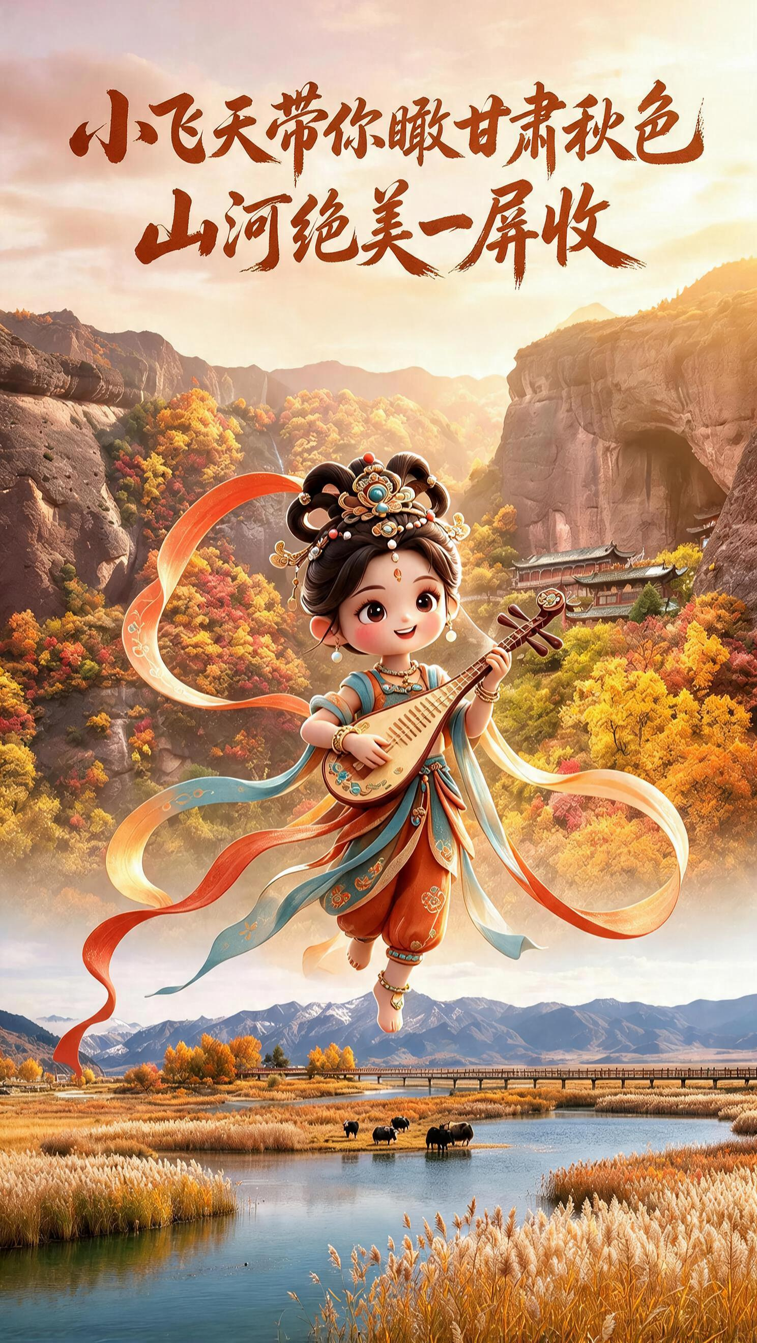 小飞天带你瞰甘肃秋色 山河绝美一屏收