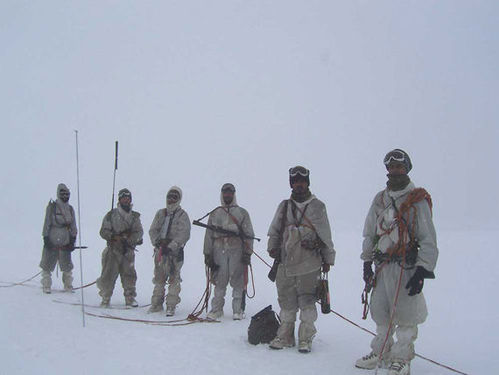 资料图:印度山地部队在高原雪地进行作战演练